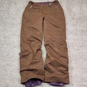 Under Armour Snow Pants Womens M Brown Insulated Ski Snowboard Warm Pockets